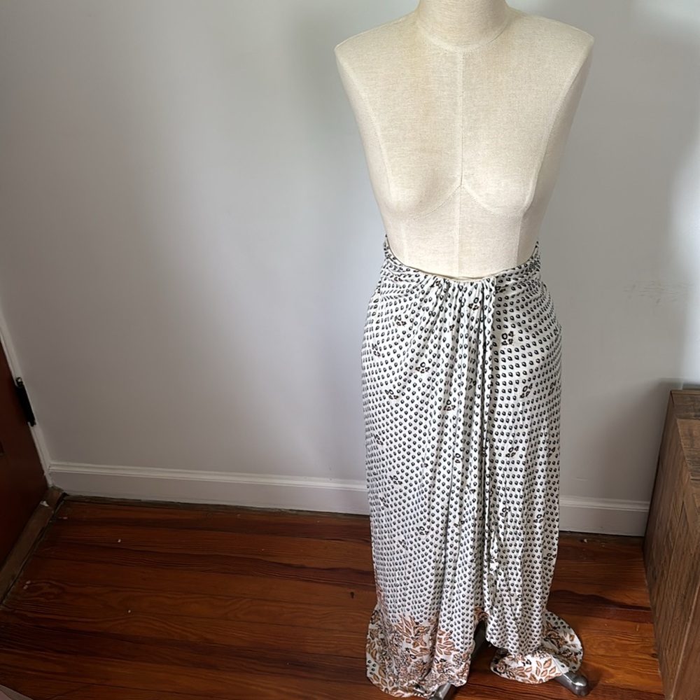 Free People Black and White Maxi Skirt